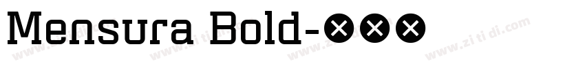 Mensura Bold字体转换